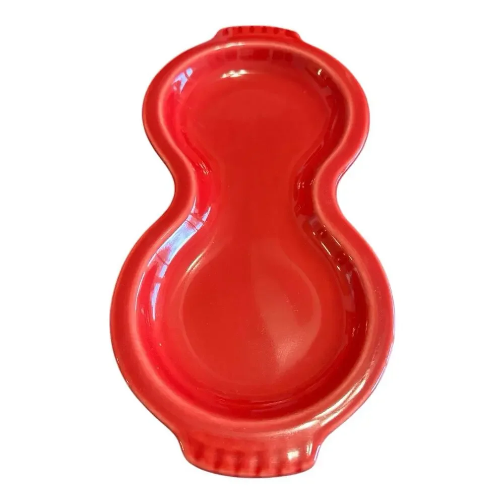 Vintage Fiestaware Ceramic Sugar & Creamer With Tray Fiesta Pottery Scarlet Red